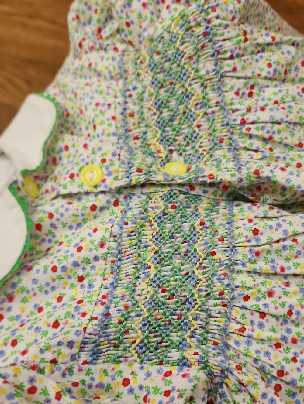 NWOT Vintage Strasburg Children Smocked Floral Dress 24M - Picture 5 of 5